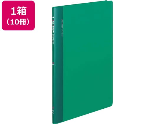 コクヨ クリヤーブック 固定式サイドスローA4 20ポケット 緑 10冊 1箱（ご注文単位1箱)【直送品】