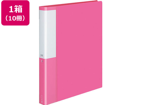 コクヨ クリヤーブック POSITY差替式A4 30穴背幅33 ピンク10冊 1箱（ご注文単位1箱)【直送品】