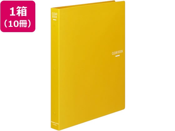 コクヨ クリヤーブック 差替式 A4タテ 30穴 背幅34mm 黄 10冊 1箱（ご注文単位1箱)【直送品】