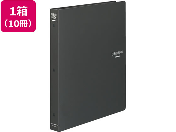 コクヨ クリヤーブック 差替式 A4タテ 30穴 背幅34mmダークグレー10冊 1箱（ご注文単位1箱)【直送品】