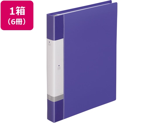 リヒトラブ リクエスト クリアーブック差替式A4 30穴 背幅35 青6冊 1箱（ご注文単位1箱)【直送品】