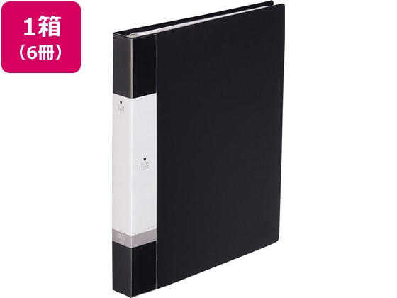 リヒトラブ リクエスト クリアーブック差替式A4 30穴 背幅35 黒6冊 1箱（ご注文単位1箱)【直送品】