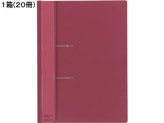 コクヨ ファスナーファイル〈レポート〉 A4タテ 2穴 100枚収容 ピンク20冊 1箱（ご注文単位1箱)【直送品】