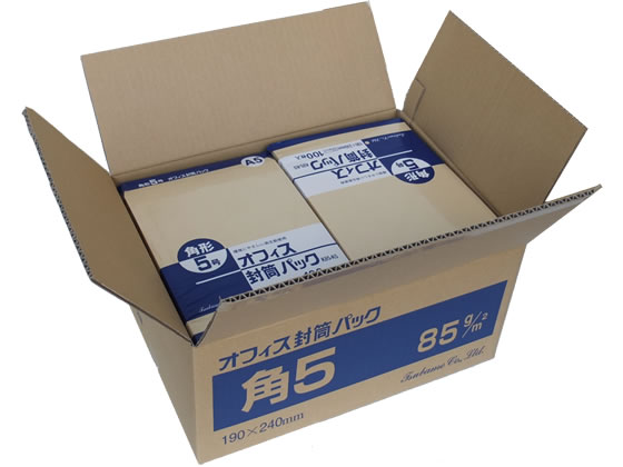 クラフト封筒 角5 85g／㎡ 1000枚 K85-K5 1箱（ご注文単位1箱)【直送品】