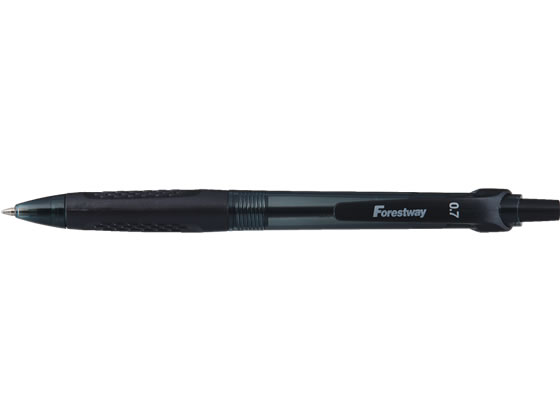 【直送品】Forestway ノック式油性ボールペン 0.7mm 黒 1本（ご注文単位1本)