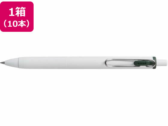 >三菱鉛筆 ユニボールワン 0.38mm グリーンブラック 10本 UMNS38.7 1箱（ご注文単位1箱)【直送品】