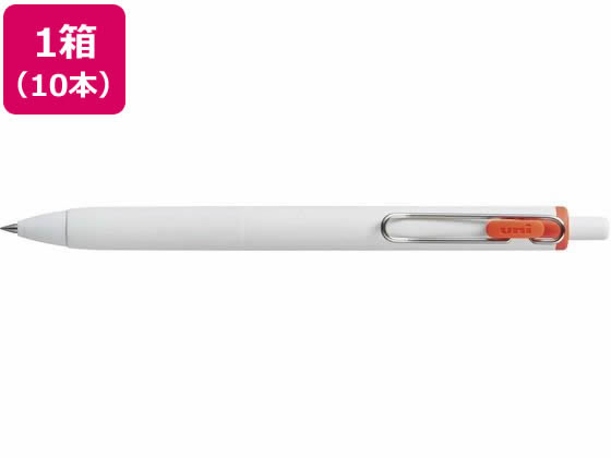 >三菱鉛筆 ユニボールワン 0.38mm マンダリンオレンジ10本 UMNS38.38 1箱（ご注文単位1箱)【直送品】