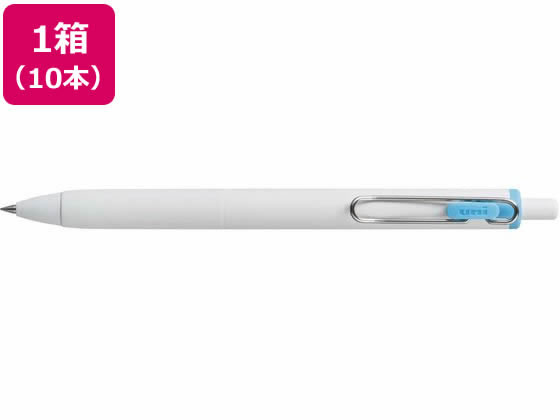 >三菱鉛筆 ユニボールワン 0.38mm スカイブルー 10本 UMNS38.48 1箱（ご注文単位1箱)【直送品】