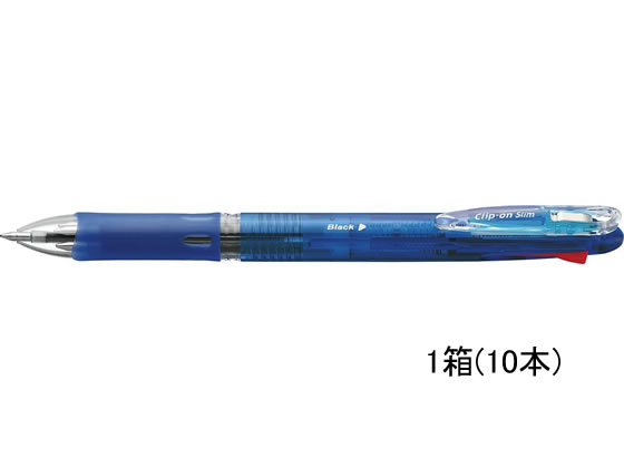 ゼブラ クリップオンスリム4C 青 10本 B4A5-BL 1箱（ご注文単位1箱)【直送品】