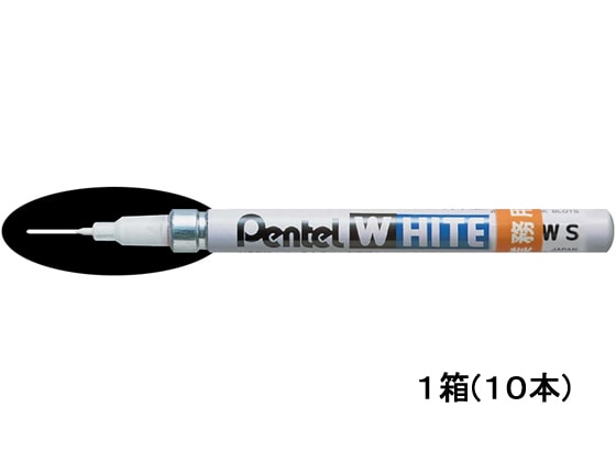 ぺんてる ホワイト極細(業務用) 10本 X100W-SDG 1箱（ご注文単位1箱)【直送品】