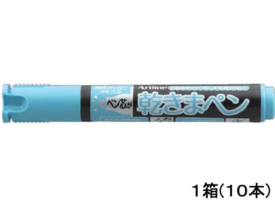 シヤチハタ 乾きまペン 中字 丸芯 空色 10本 K-177Nソライロ 1箱（ご注文単位1箱)【直送品】