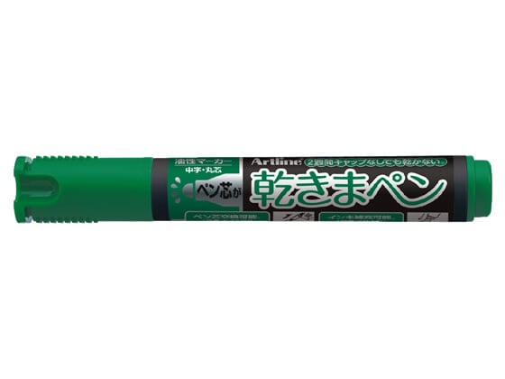 シヤチハタ 乾きまペン 中字・丸芯 緑 K-177N 1本（ご注文単位1本)【直送品】