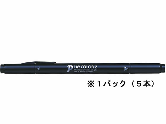 トンボ鉛筆 プレイカラー2 黒 5本 WS-TP33 1パック（ご注文単位1パック)【直送品】