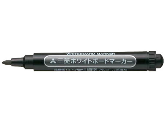 三菱鉛筆 ホワイトボードマーカー 細字丸芯 黒 PWB2M.24 1本（ご注文単位1本)【直送品】