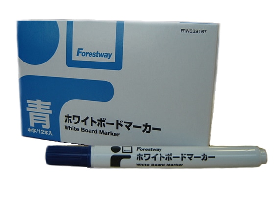 Forestway ホワイトボードマーカー 青 12本 1箱（ご注文単位1箱)【直送品】