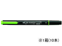 コクヨ 蛍光OAマーカー プリフィクス ツイン ライトグリーン10本 PM-L202G 1箱（ご注文単位1箱)【直送品】