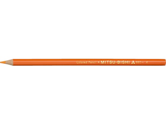 三菱鉛筆 色鉛筆 K880 だいだいいろ K880.4 1本（ご注文単位1本)【直送品】