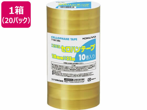 コクヨ セロハンテープ 18mm×35m 200巻 T-SK18N 1箱（ご注文単位1箱)【直送品】