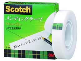 【直送品】3M スコッチ メンディングテープ 12mm×30m 小巻 810-1-12 1巻（ご注文単位1巻)
