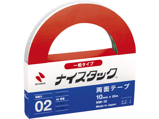 >【直送品】ニチバン 再生紙両面テープ ナイスタック レギュラーサイズ NW-10 1個（ご注文単位1個)