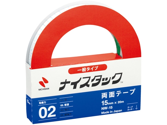 【直送品】ニチバン 再生紙両面テープ ナイスタック レギュラーサイズ NW-15 1個（ご注文単位1個)