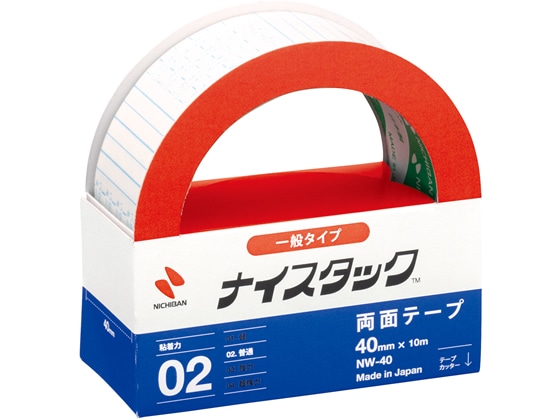 ニチバン 再生紙両面テープ ナイスタック レギュラーサイズ NW-40 1個（ご注文単位1個)【直送品】