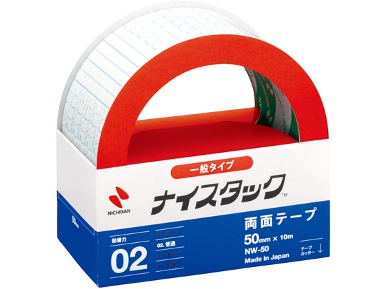 >【直送品】ニチバン 再生紙両面テープ ナイスタック レギュラーサイズ NW-50 1個（ご注文単位1個)