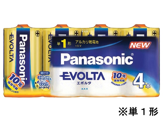 パナソニック エボルタ 単1 4個シュリンク LR20EJ 4SW 1パック（ご注文単位1パック)【直送品】