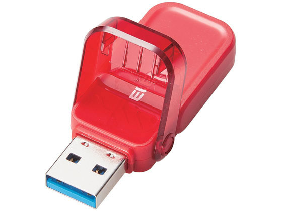 エレコム フリップキャップ式USBメモリ 32GB レッド MF-FCU3032GRD 1個（ご注文単位1個)【直送品】