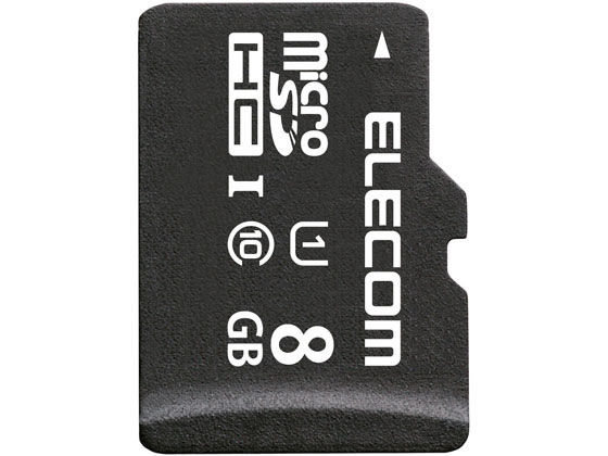 エレコム microSDHCメモリカード 8GB MF-HCMR008GU11A 1個（ご注文単位1個)【直送品】