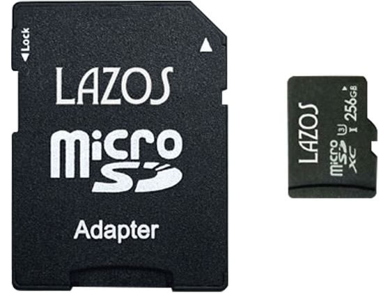 Lazos microSDXCメモリーカード 256GB L-B256MSD10-U3 1個（ご注文単位1個)【直送品】