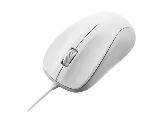 エレコム レーザーマウス 有線 3ボタン ホワイト M-S2ULWH RS 1個（ご注文単位1個)【直送品】