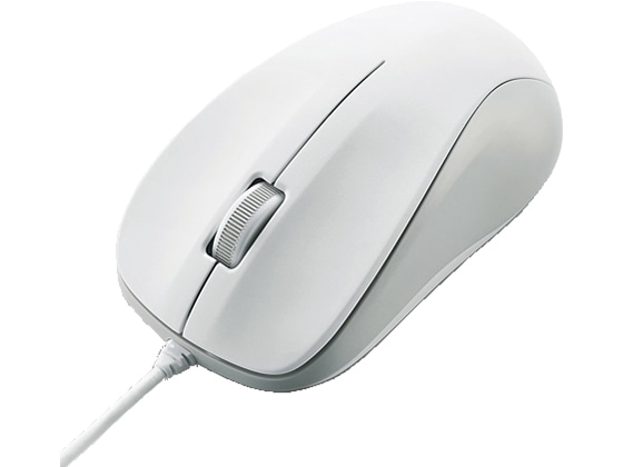 エレコム 光学式マウス 3ボタン ホワイト M-K6URWH／RS 1個（ご注文単位1個)【直送品】