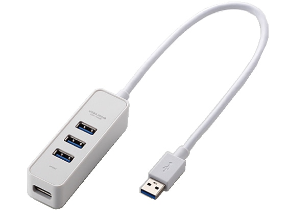 エレコム マグネット付USB3.0ハブ バスパワー4ポート 白 U3H-T405BWH 1個（ご注文単位1個)【直送品】