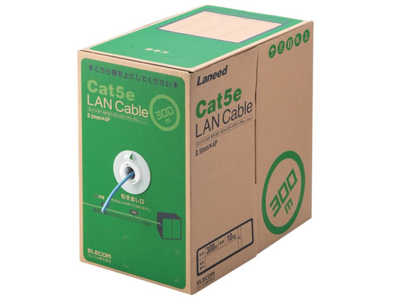 エレコム LANケーブル CAT5E ブルー 300m LD-CT2 BU300 RS 1箱（ご注文単位1箱)【直送品】