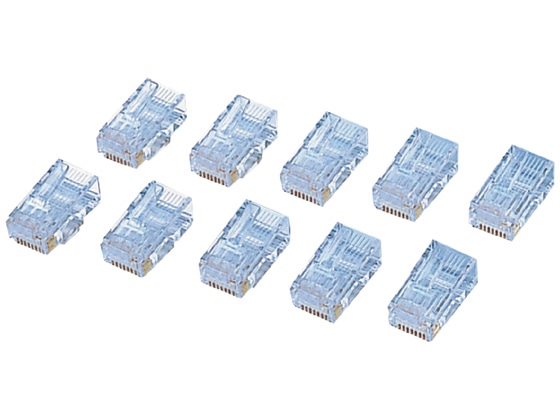 エレコム CAT6対応 RJ45コネクタ 10個 LD-6RJ45T10 1袋（ご注文単位1袋)【直送品】