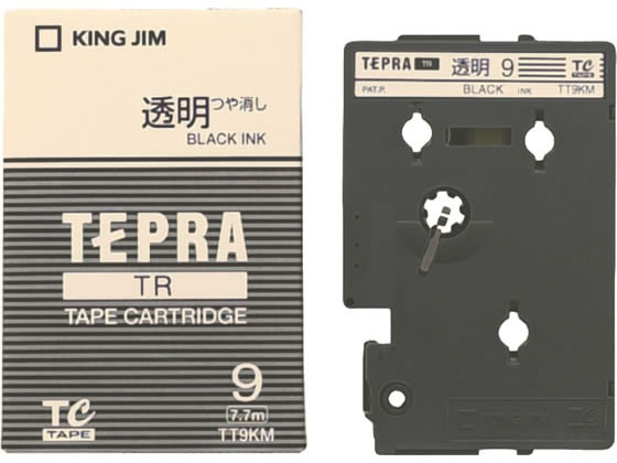 キングジム TR用テープ 9mm 透明マット 黒文字 TT9KM 1個（ご注文単位1個)【直送品】