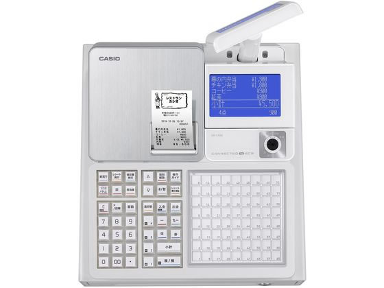 カシオ 電子レジスター4部門 ホワイト SR-C550-EX-4SWE 1台（ご注文単位1台)【直送品】