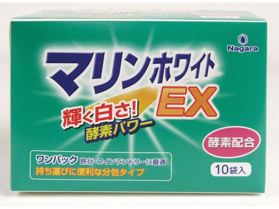 長良化学工業 マリンホワイト 粉末洗剤 10包 1箱（ご注文単位1箱)【直送品】