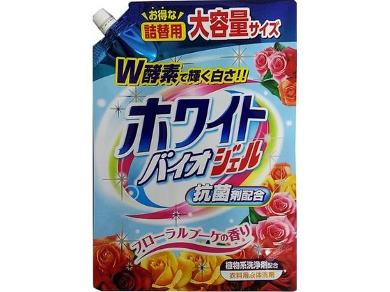 日本合成洗剤 ホワイトバイオジェル 大容量 詰替 1800g 1個（ご注文単位1個)【直送品】
