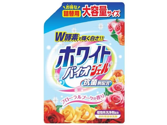 日本合成洗剤 ホワイトバイオジェル 大容量 つめかえ用 1220g 1個（ご注文単位1個)【直送品】