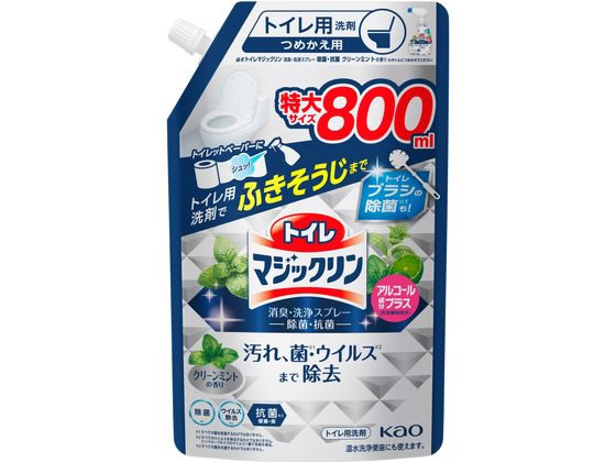 KAO トイレマジックリン消臭洗浄スプレー 除菌・抗菌 詰替 800ml 1個（ご注文単位1個)【直送品】