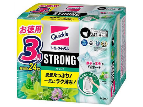 KAO トイレクイックル ストロング エクストラハーブの香り 詰替 24枚入 1個（ご注文単位1個)【直送品】