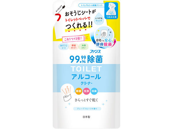 第一石鹸 ファンス トイレ用 アルコール除菌クリーナー 詰替 350ml 1個（ご注文単位1個)【直送品】