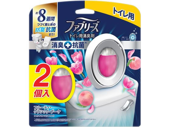 P&G ファブリーズ トイレ用消臭剤 +抗菌 フルーティークラシックブーケ 2P 1パック（ご注文単位1パック)【直送品】