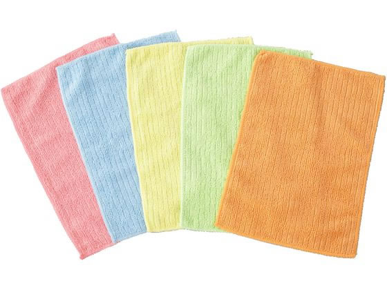 日本クリンテック マイクロファイバーカラフル雑巾 20×30cm 25枚 1袋（ご注文単位1袋)【直送品】