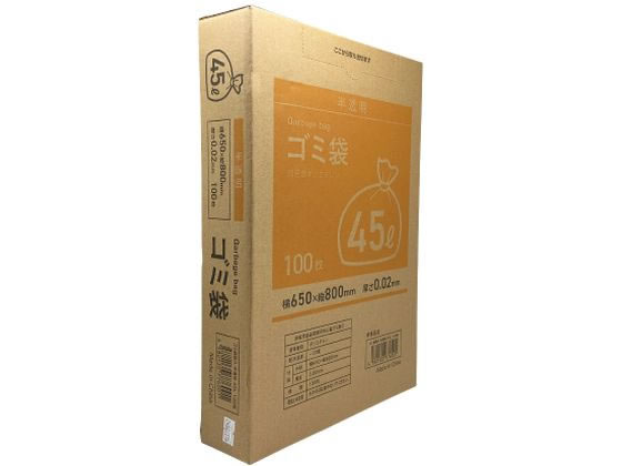 【直送品】Forestway ゴミ袋(ティッシュBOXタイプ)半透明 45L 100枚 1箱（ご注文単位1箱)