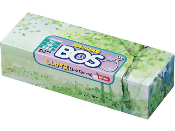 クリロン化成 驚異の防臭袋BOS おむつ処理袋 LLサイズ 60枚 1箱（ご注文単位1箱)【直送品】