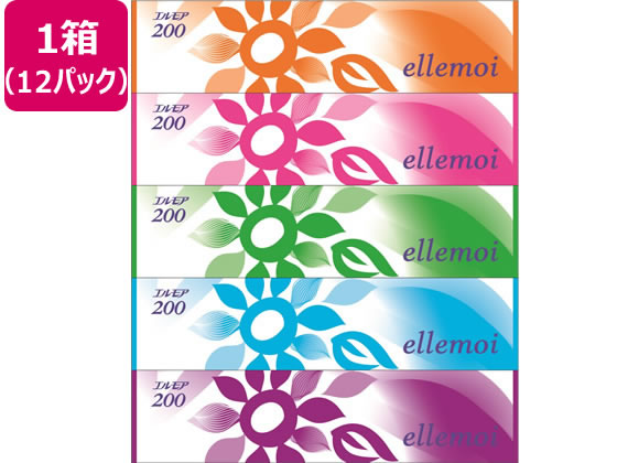 カミ商事 エルモアティシュー 200組 5個×12パック 1箱（ご注文単位1箱)【直送品】