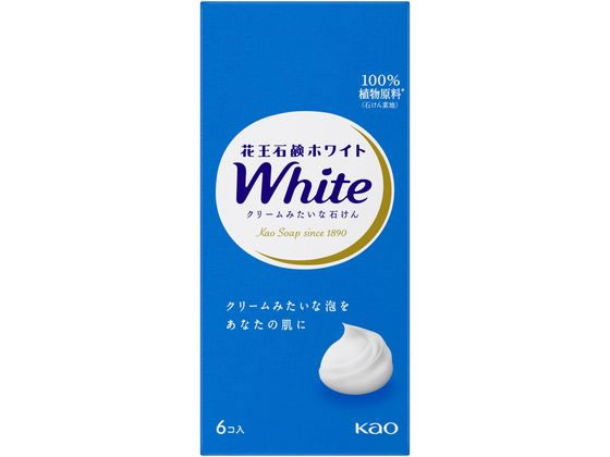 KAO 花王石鹸ホワイト 普通サイズ 6コ箱 1箱（ご注文単位1箱)【直送品】